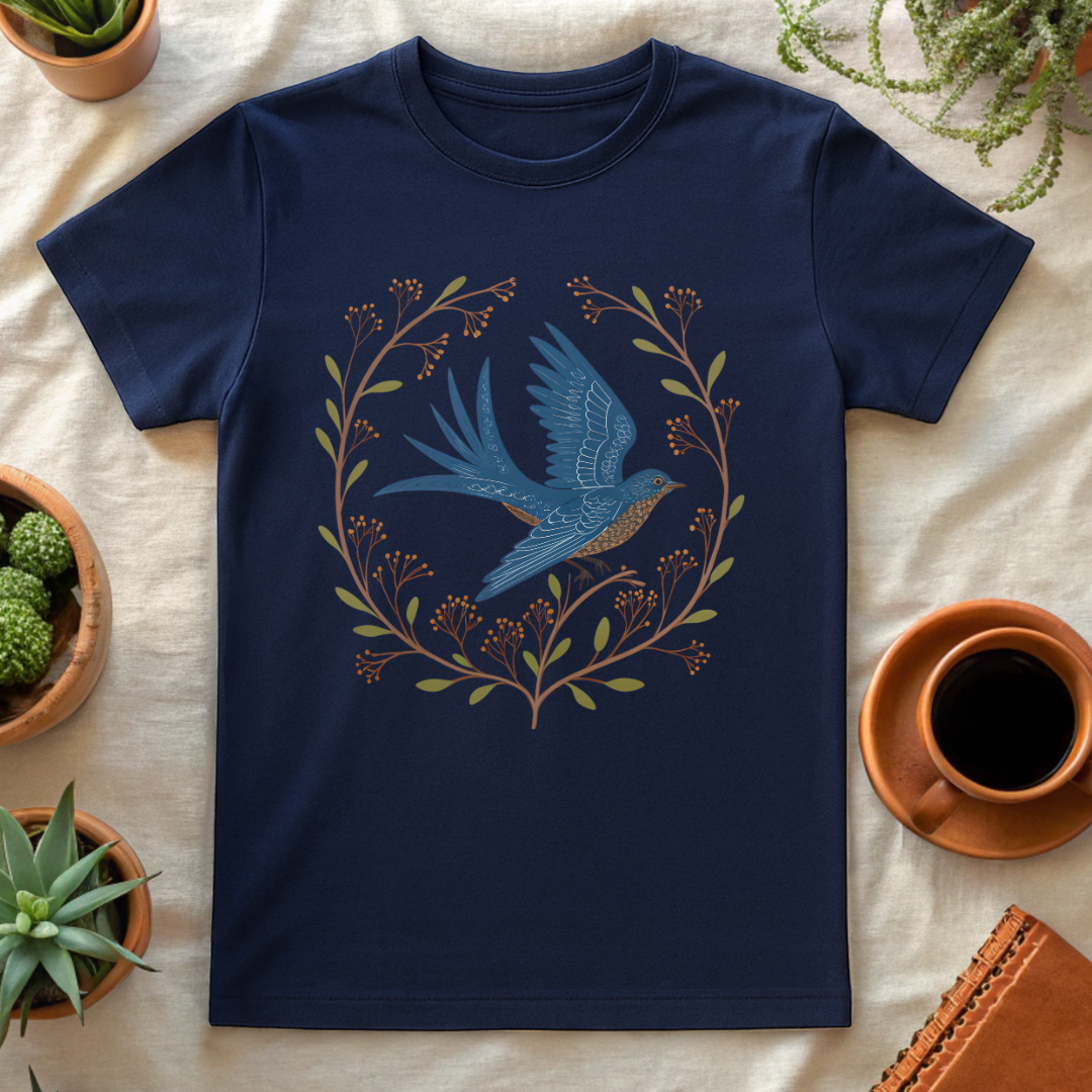 BOTANIC SWALLOW T-SHIRT - T-Shirt - Astrotees.co
