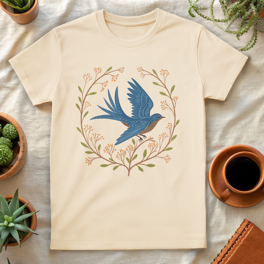 BOTANIC SWALLOW T-SHIRT - T-Shirt - Astrotees.co