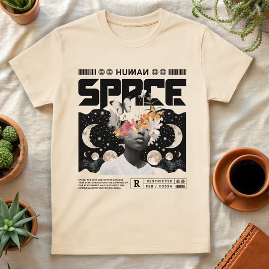 HUMAN SPACE T-SHIRT - T-Shirt - Astrotees.co