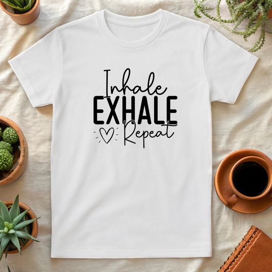 INHALE EXHALE REPEAT T-SHIRT - T-Shirt - Astrotees.co