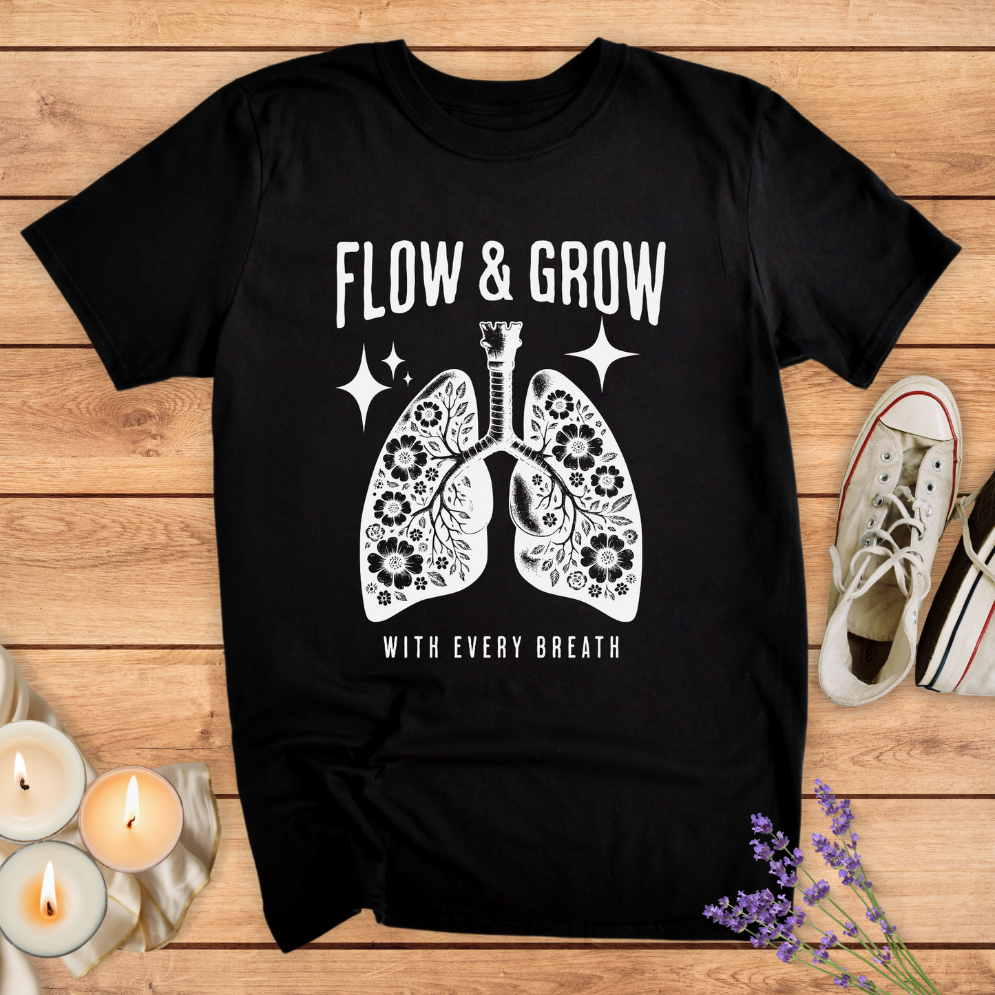 FLOW & GROW T-SHIRT - Print Material - Vibe Culture