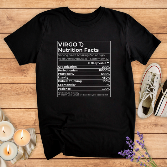 VIRGO NUTRITION T-SHIRT - Print Material - Vibe Culture