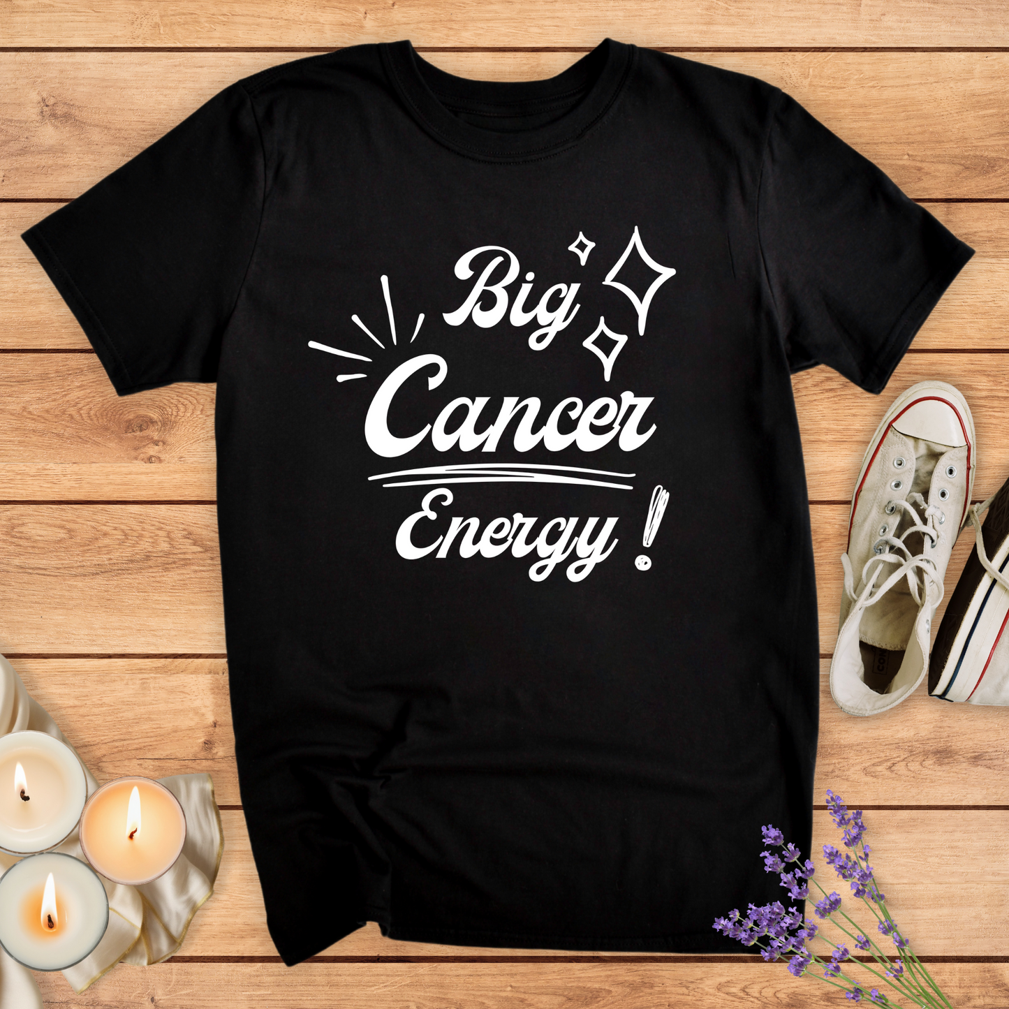 BIG CANCER ENERGY T-SHIRT - Print Material - Vibe Culture