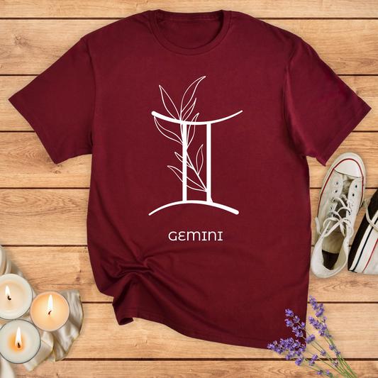 GEMINI FLOWER SIMPLE T-SHIRT