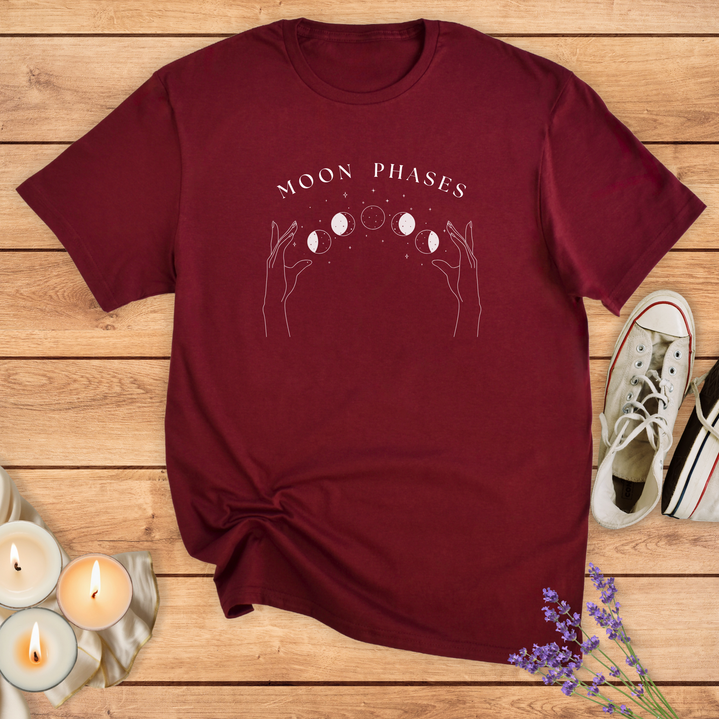 MOON PHASES T-SHIRT - Print Material - Vibe Culture
