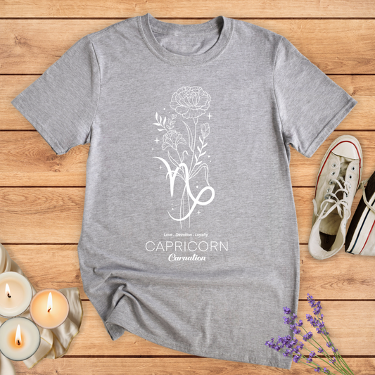 CAPRICORN FLOWER T-SHIRT