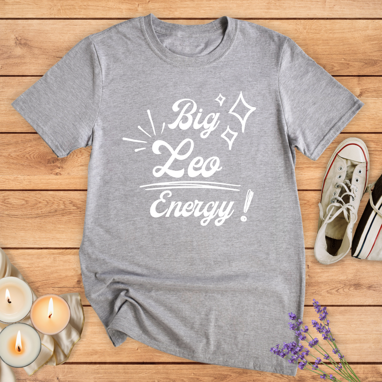 BIG LEO ENERGY T-SHIRT - Print Material - Vibe Culture
