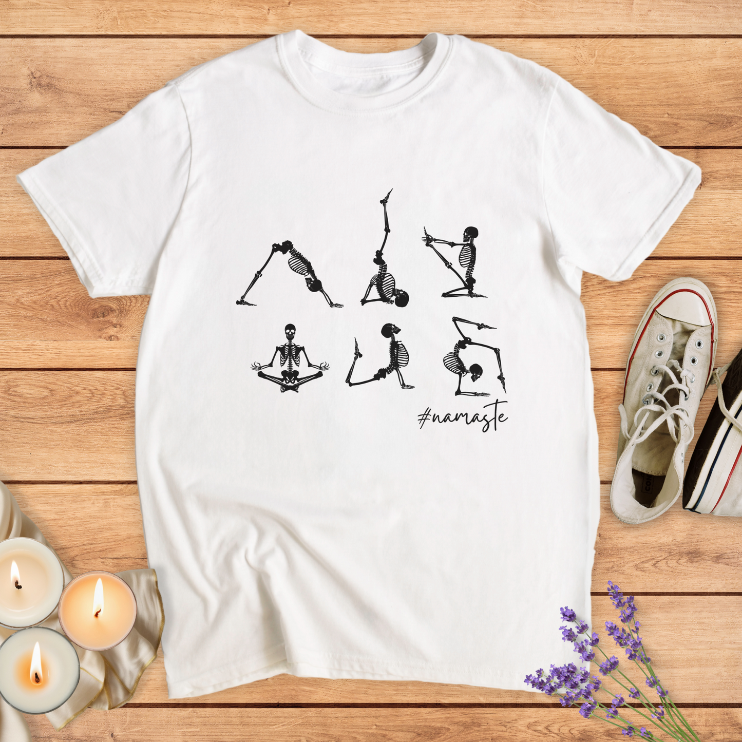 NAMASTE SKELETONS T-SHIRT
