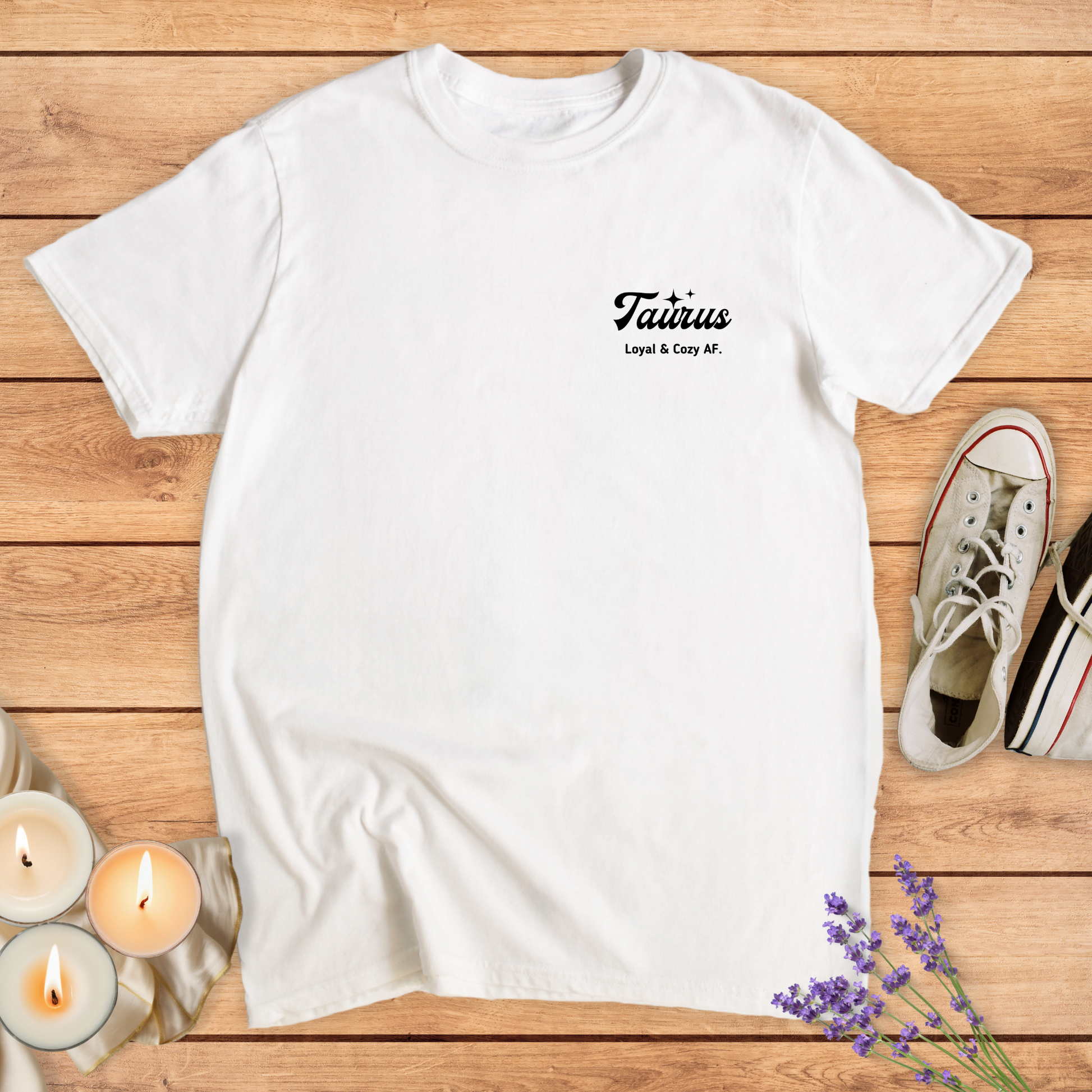 TAURUS SPARKLE T-SHIRT - Print Material - Vibe Culture
