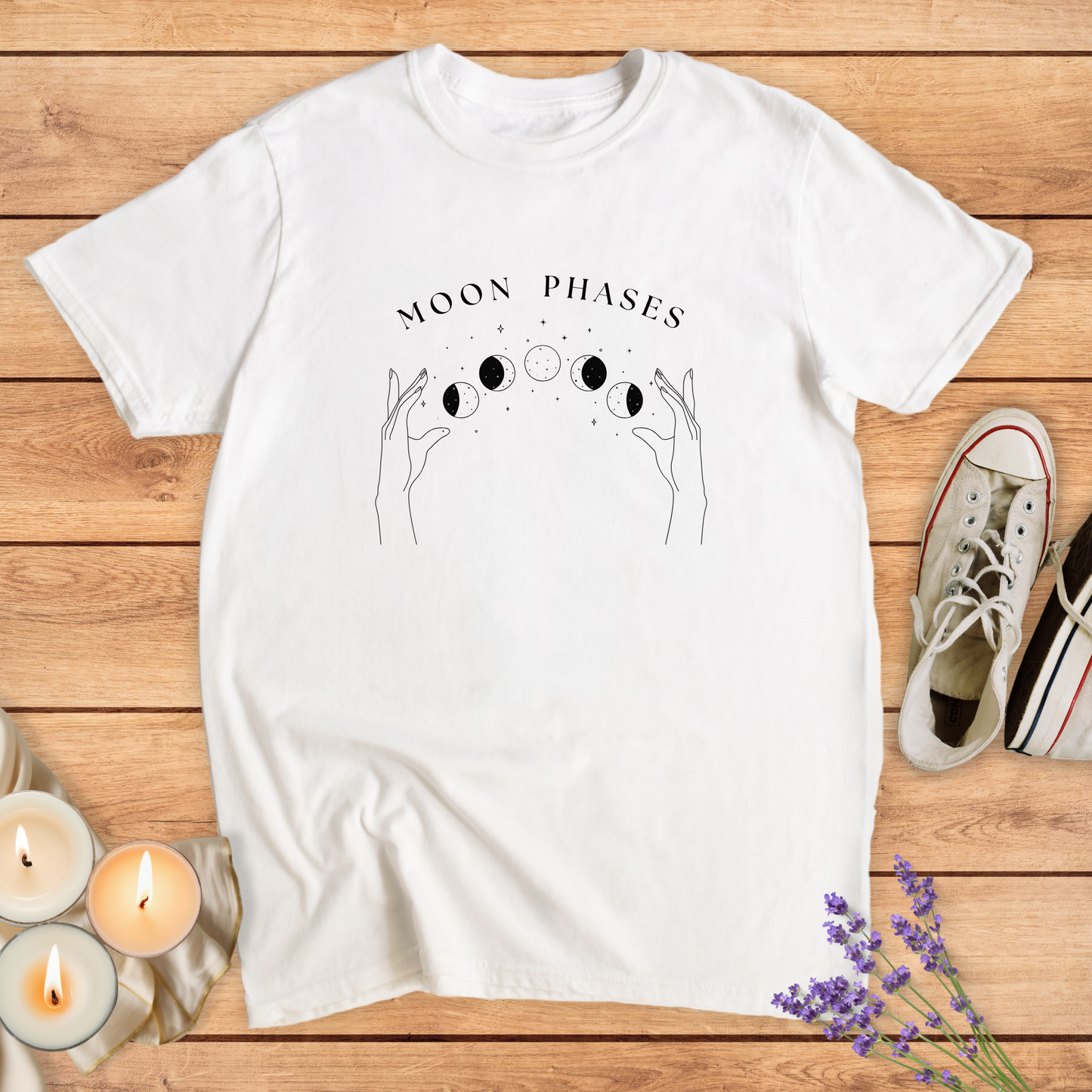 MOON PHASES T-SHIRT - Print Material - Vibe Culture