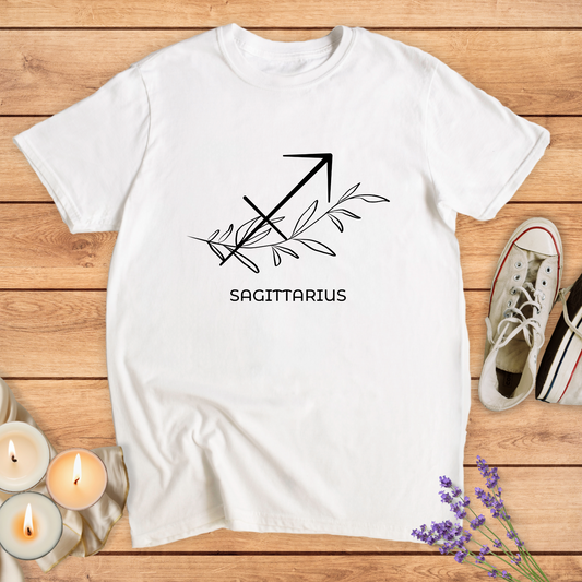 SAGITTARIUS FLOWER SIMPLE T-SHIRT