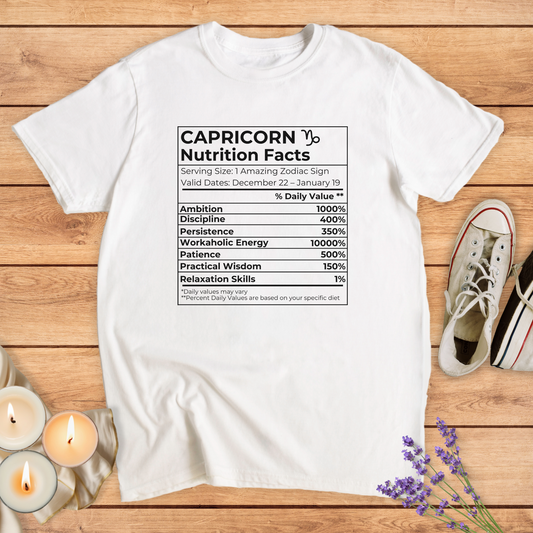 CAPRICORN NUTRITION T-SHIRT - Print Material - Vibe Culture