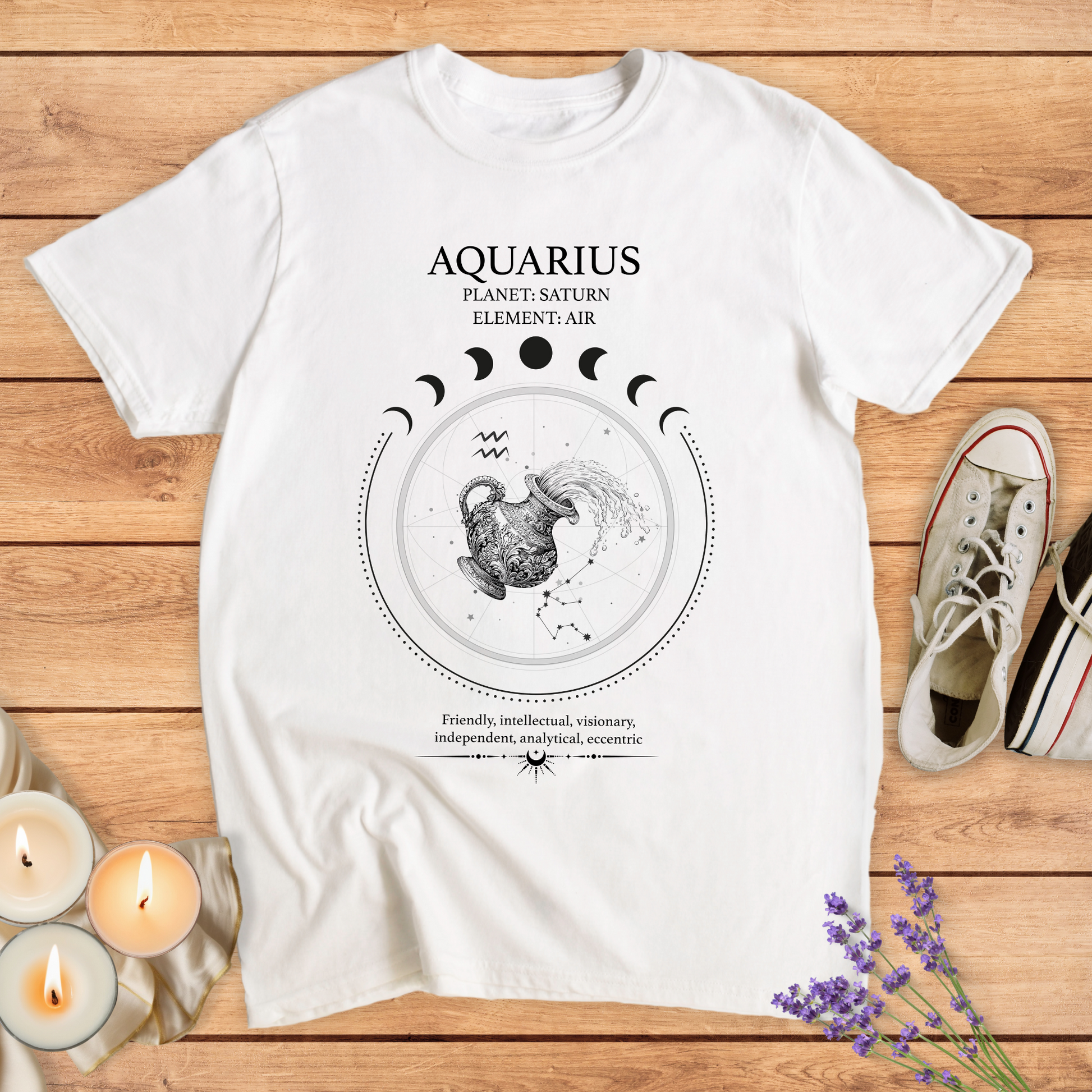 AQUARIUS HOROSCOPE T-SHIRT - T-Shirt - Vibe Culture